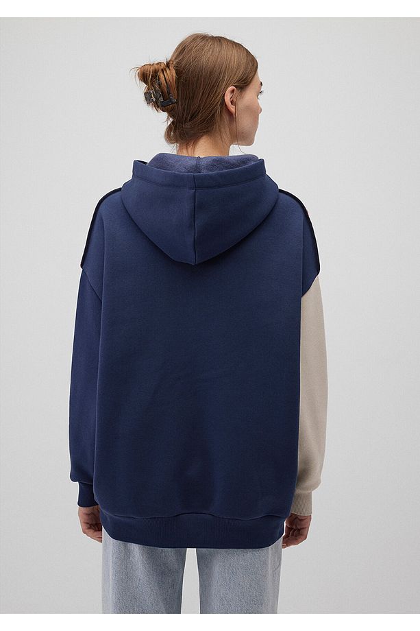 Color Block Kapüşonlu Sweatshirt 1S10170-70399 - 4
