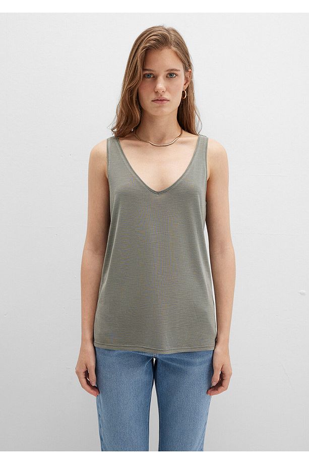 Lux Touch TENCEL TM Yeşil Modal Atlet Slim Fit / Dar Kesim 1610423-86961 - 5