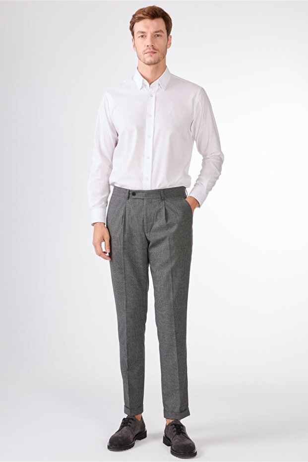 Men's Slim Fit Gray Trousers