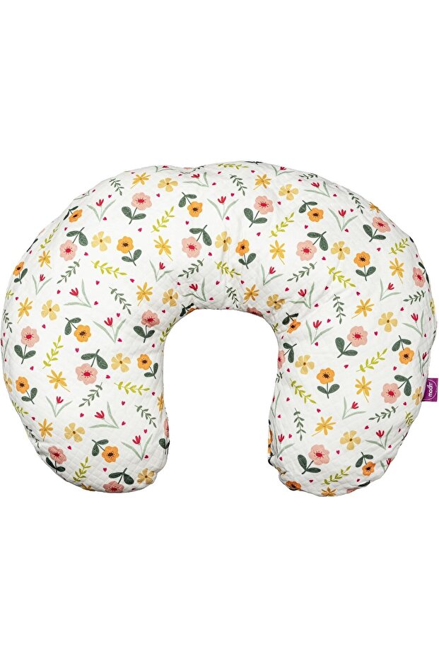 Portable Nursing Breast Feeding Baby Support Pillow Cushion With Washable Zippered Cover-Flower