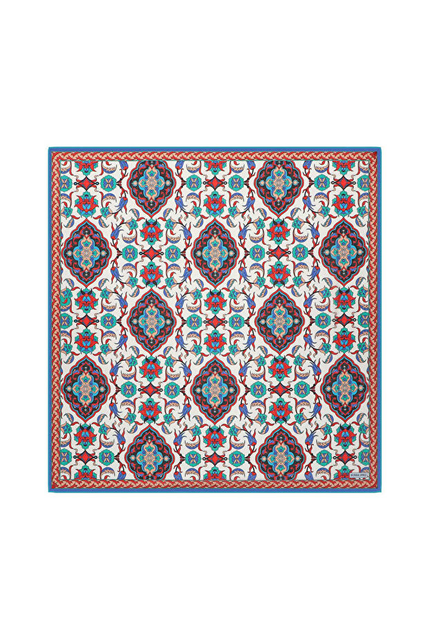 Somon Çini Desen Soft Eşarp - 1