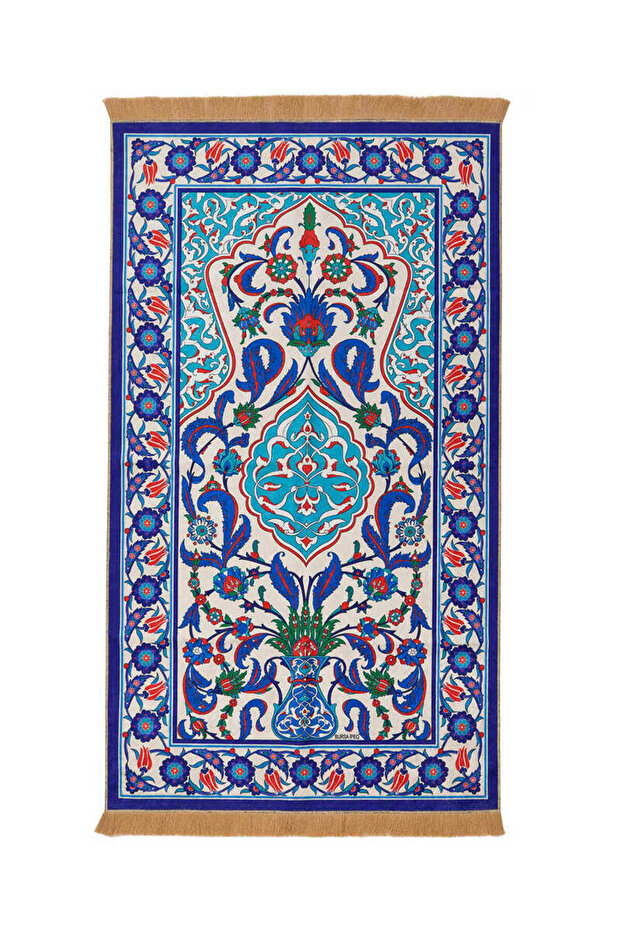 Saks Kadife Halı Seccade - 1