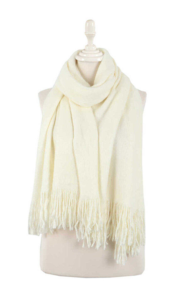 Ekru Angora Şal - 3