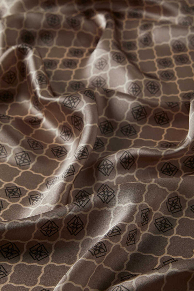 Vizon Monogram İpek Eşarp - 3