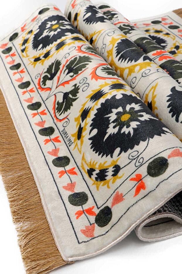 Yeşil Bambu Halı Seccade - 4