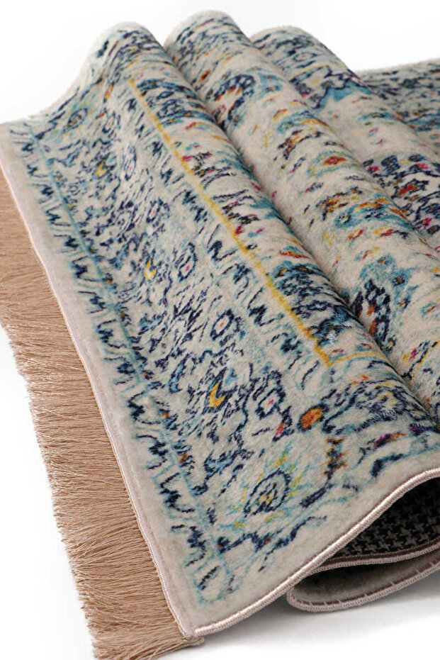 Su Yeşil Bambu Halı Seccade - 4