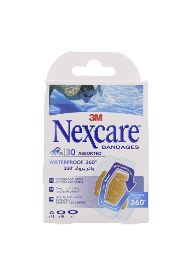 Waterproof Bandages 30pcs - 3 Sizes (2"x0.75", 3"x1", 4"x1.25") Durable