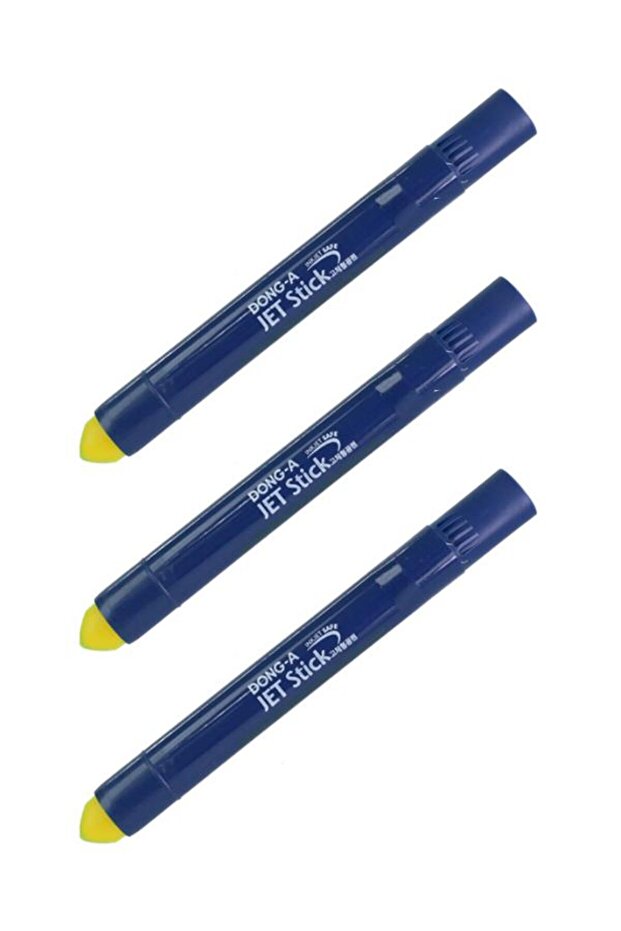 Dong A Jet Stick Jel Fosforlu Kalem Sarı 3lü Set 230770 - 1
