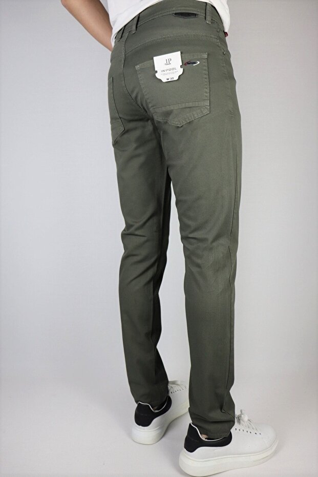 للرجال، 5 جيوب، مقاس قياسي، تشينو، بنطلون - 4