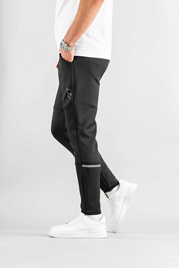 بنطال رياضي أسود للرجال - 5