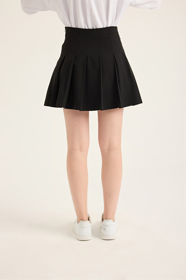 Pileli Mini Etek - 4