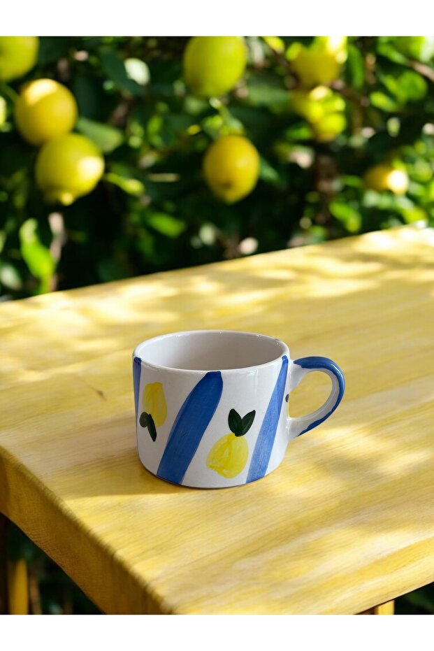 Lemon Pattern Handmade Ceramic Mug - 1