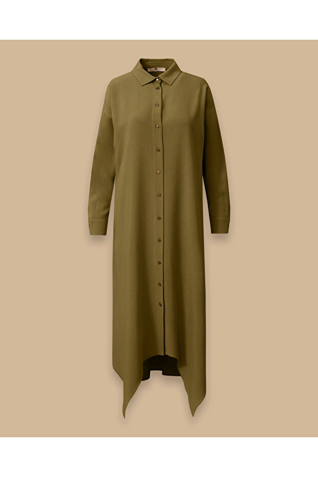 Düğmeli Uzun Kol Tunik - 7