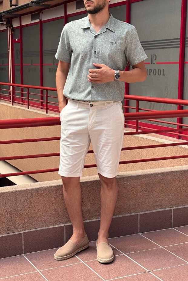 Men's Summer Slim Fit Cotton, Linen Woven Shirt