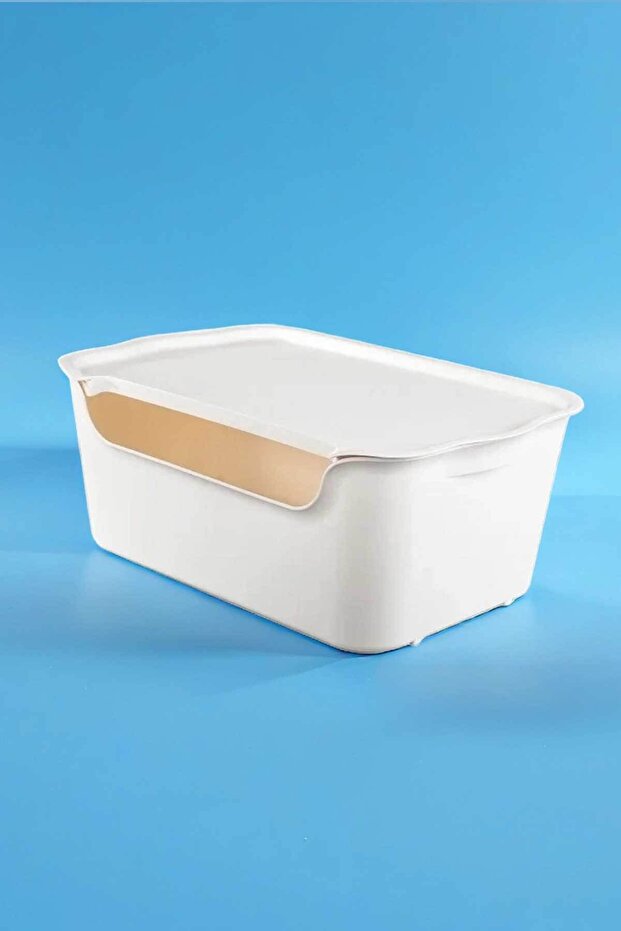 صندوق منظم أبيض سعة 15 لتر - 1