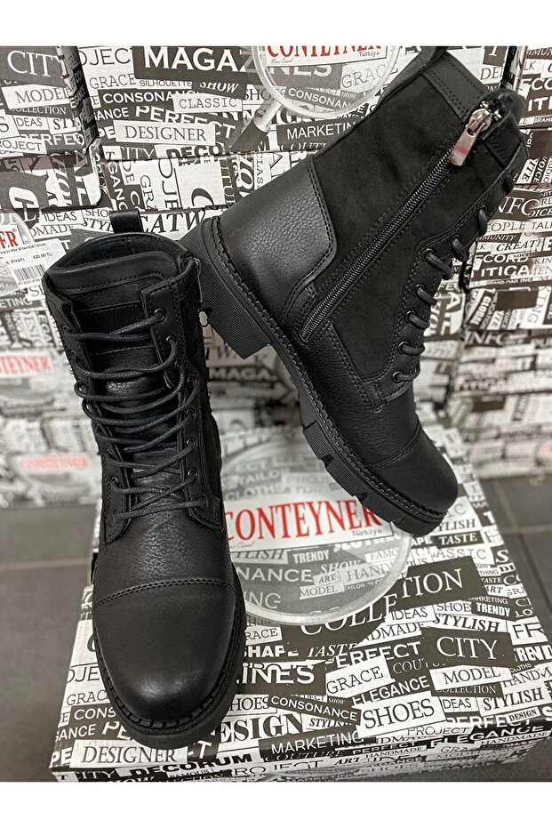 Erkek Askeri Postal Bot Siyah 638 - 2