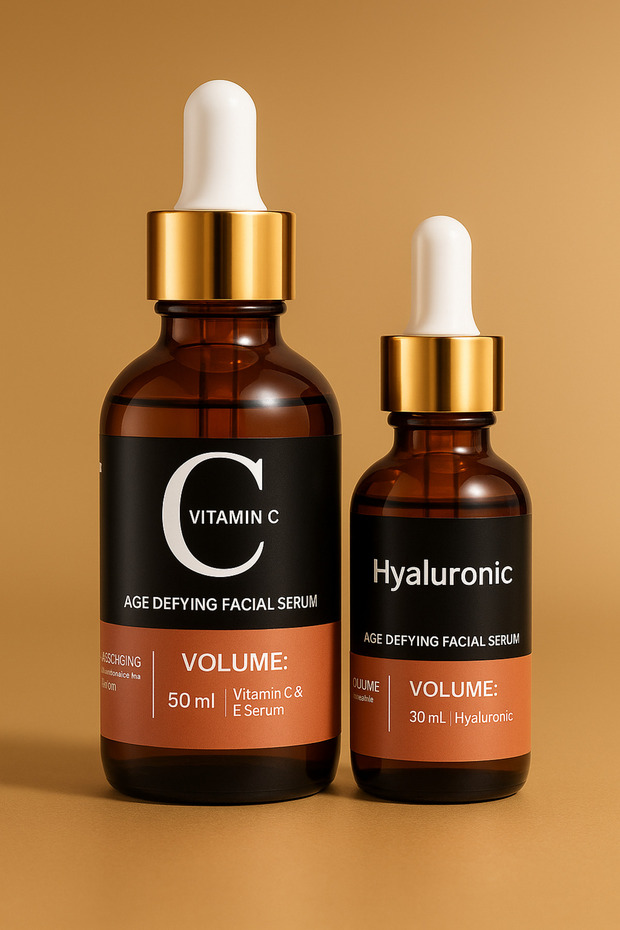 Vitamin C & Hyaluronic Acid 2’li Serum Seti – Cildi Aydınlatan ve Nemlendiren Yaşlanma Karşıtı Bakım - 8