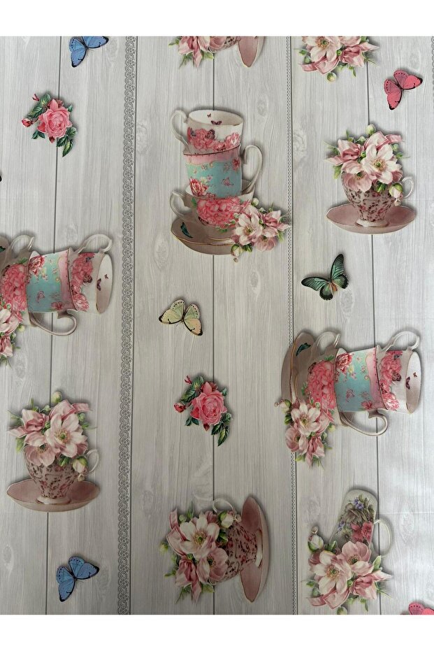 PVC Elyaflı Masa Örtüsü – Silinebilir, Su Geçirmez, Modern Desen, Mutfak ve Yemek Masası İçin - 2