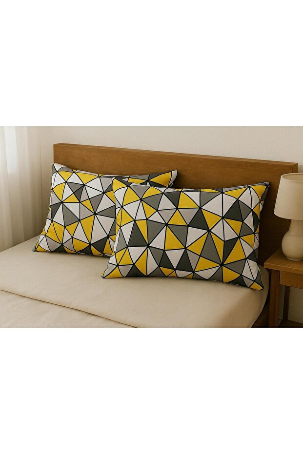 8 Pieces Cotton 50X70Cm 4 Patterned Cover Pillow Case Set of 8