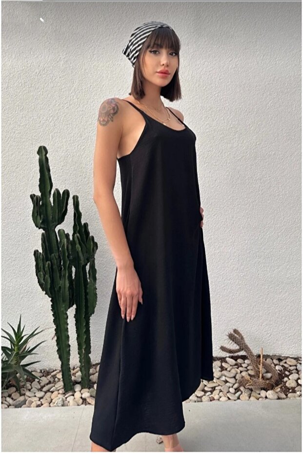 Aerobin Rochie lungă din bumbac la modă - 4