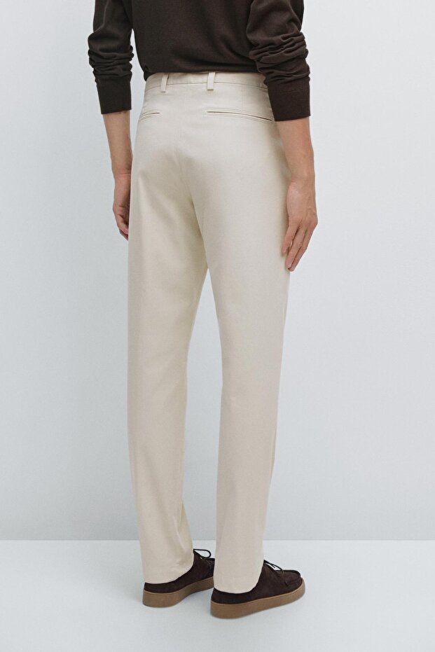 Slim fit dokulu pantolon - 3