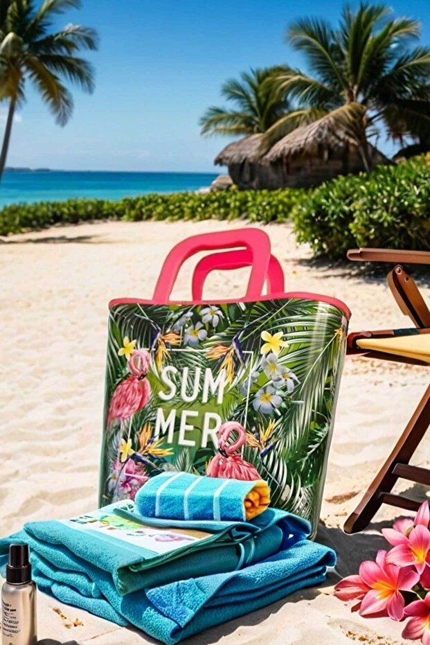 - حقيبة يد للشاطئ وحقيبة يد بنمط الصيف - 3