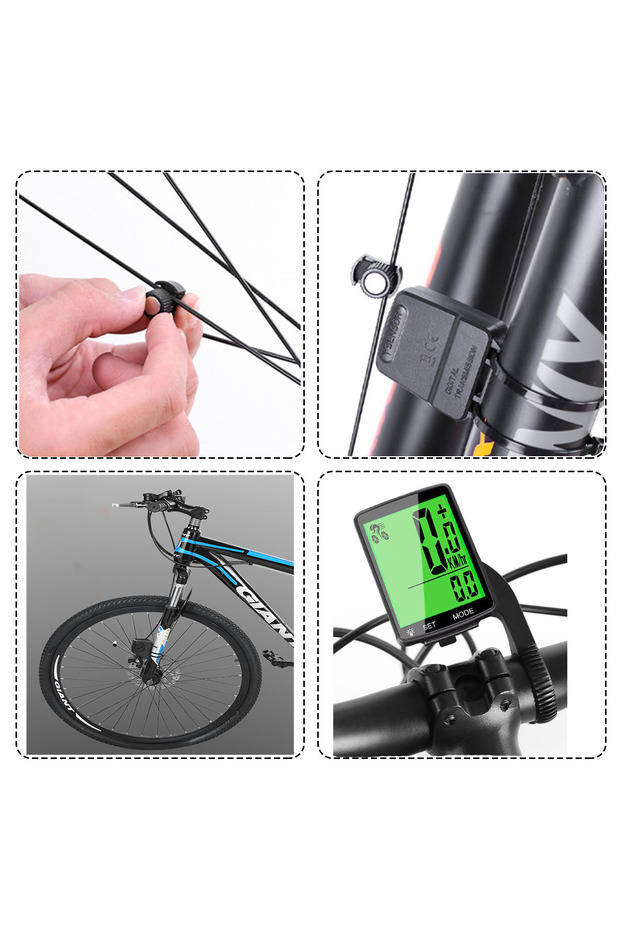 Wireless Multifunctional LCD Screen Bicycle Speedometer Odometer - 3