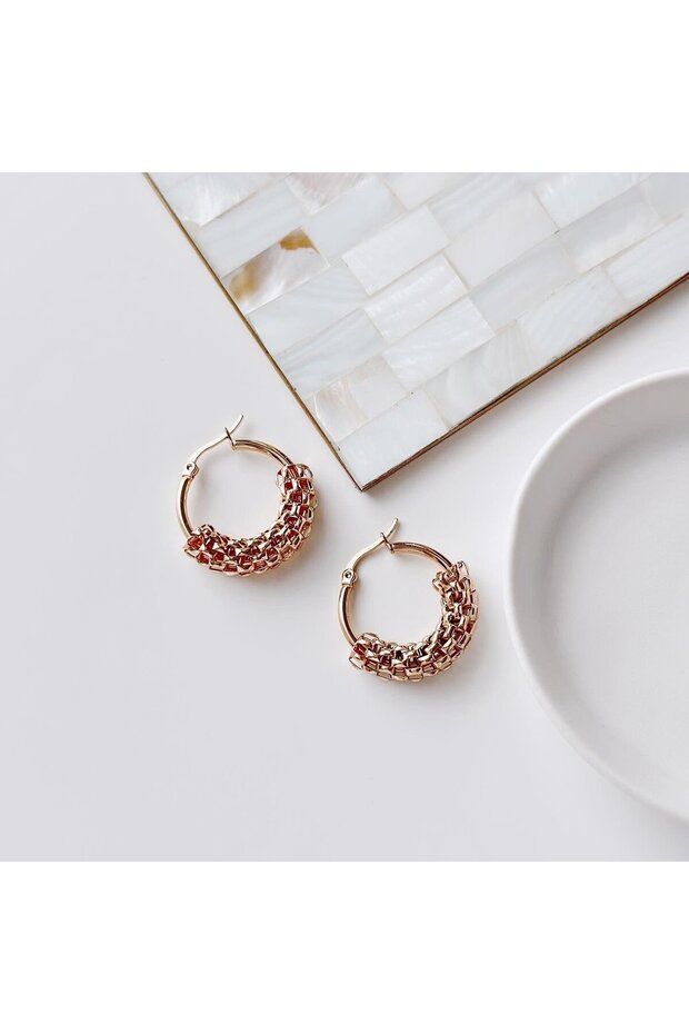 Mezza coclea çelik küpe - 1