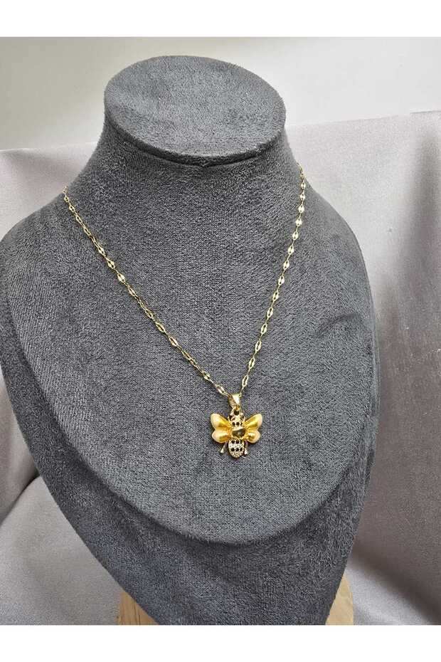 ARI DETAYLI ÇELİK KOLYE - 2