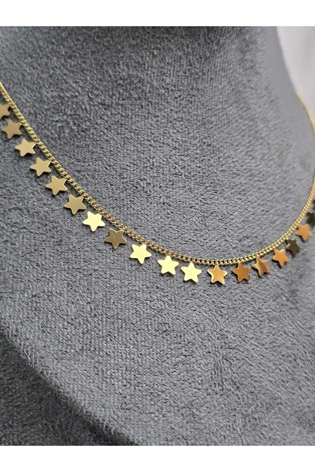yıldızlı çıtır çelik kolye - 2