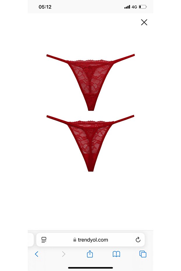 5 li Dantelli tanga string - 1