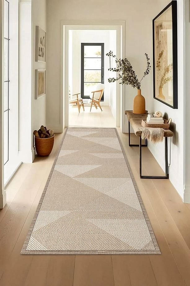 DİJİTAL BASKILI Kaymaz Taban Yıkanabilir Modern Mutfak Halısı Salon Halısı Yolluk - 3