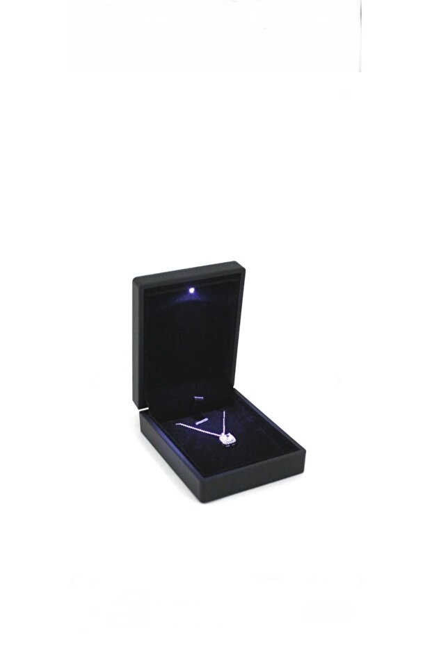 Kolye Kutusu Siyah Led Işıklı - 1