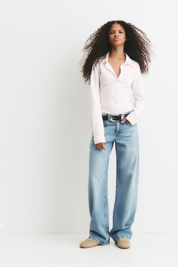 Dar kesim pensli gömlek - 1