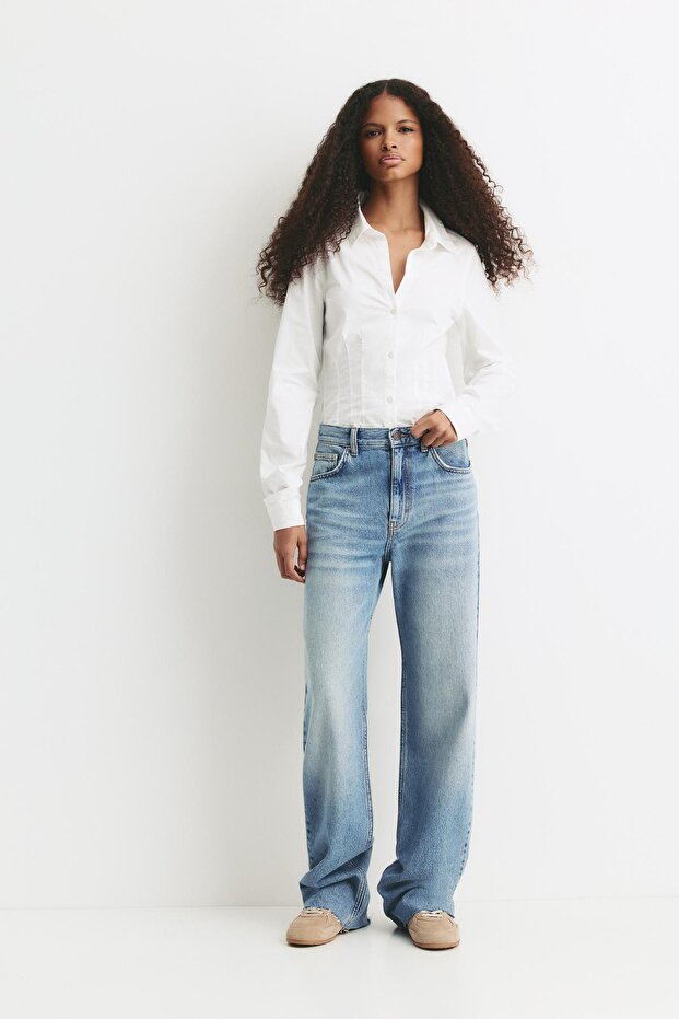 Dar kesim pensli gömlek - 1