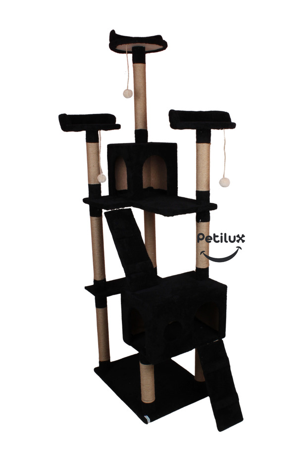 Multi-Storey Cat House with Residency Design Jute Drawstring Scratching Tower and Resting Area - 2