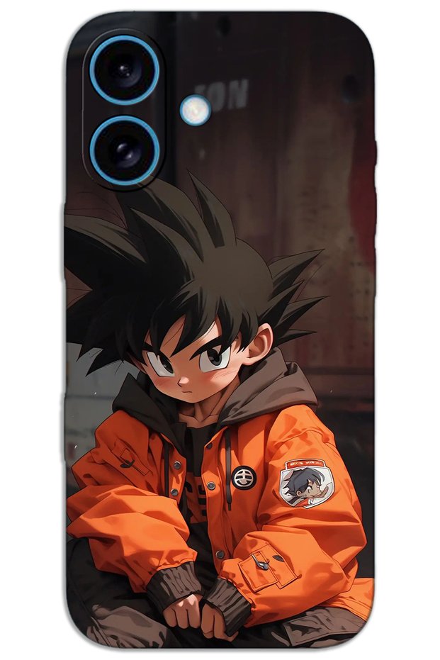 غطاء خلفي مطبوع بنمط HD لهاتف iPhone 16 - Goku