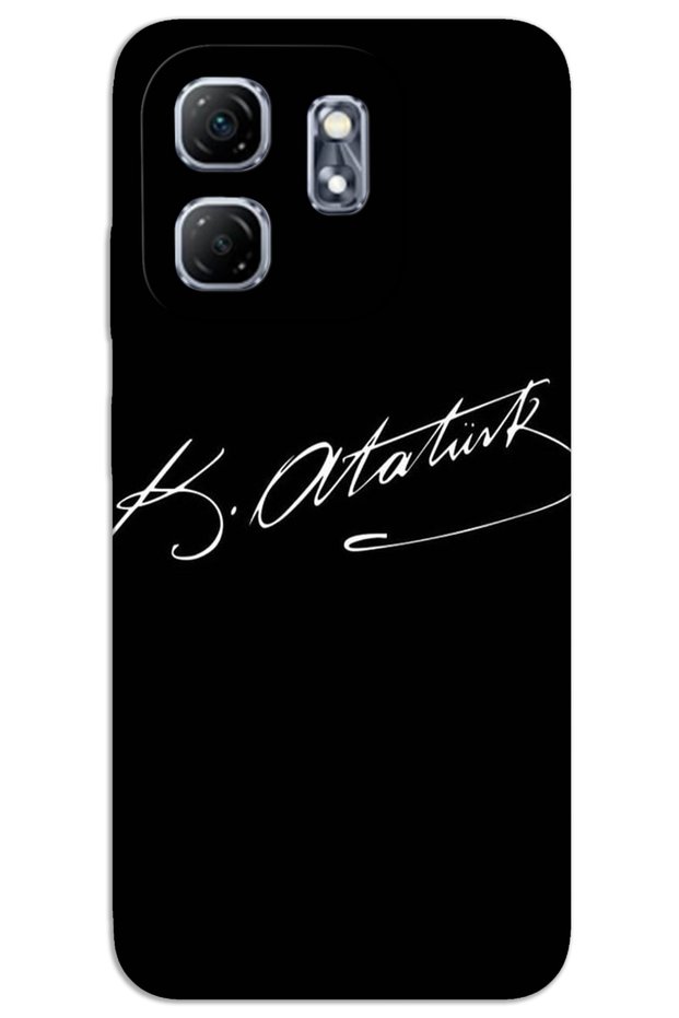 Infinix Smart 9 Case Hd Pattern Printed Back Cover - Atatürk Signature