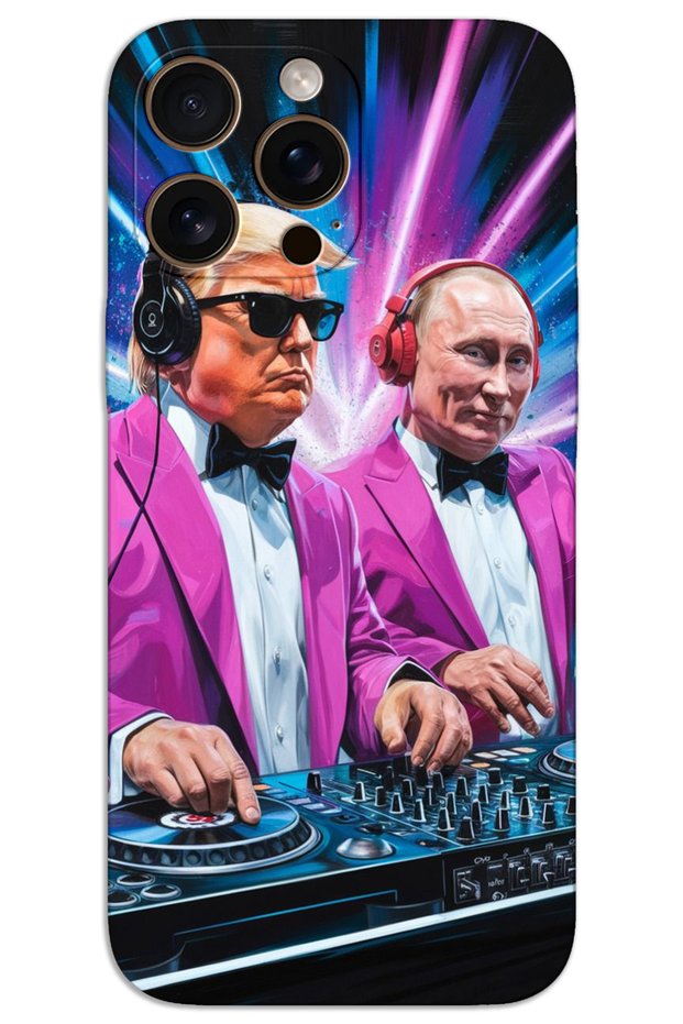 iPhone 16 Pro Case Hd Pattern Printed Back Cover - Dj Trump Putin
