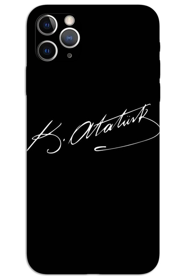 iPhone 11 Pro Case Hd Pattern Printed Back Cover - Atatürk Signature