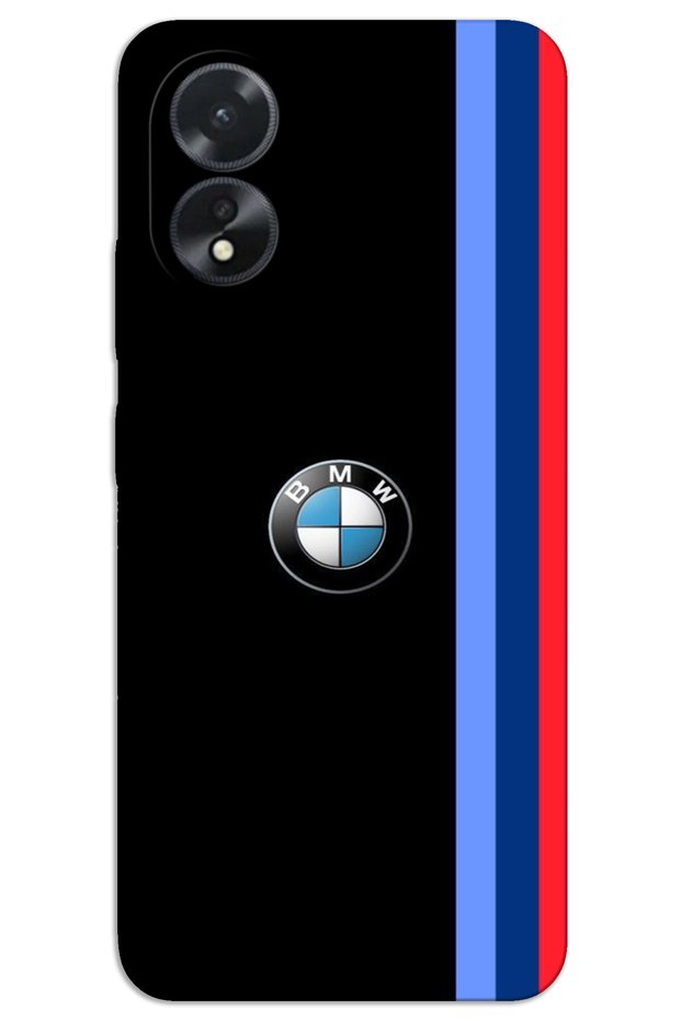 Oppo A38 Case Hd Pattern Printed Back Cover - Black Three Stripes