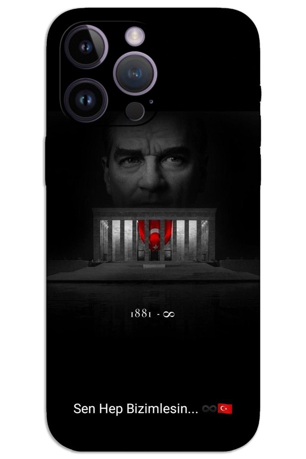 iPhone 14 Pro Max Case Hd Pattern Printed Back Cover - Atatürk Come with Us