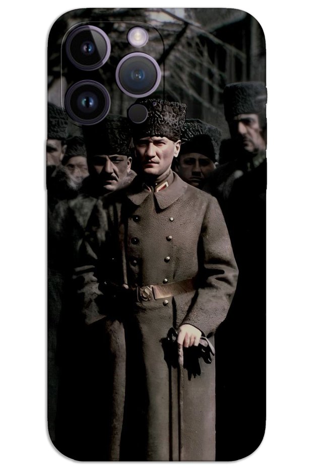 iPhone 14 Pro Max Case Hd Pattern Printed Back Cover - Atatürk Kalpak