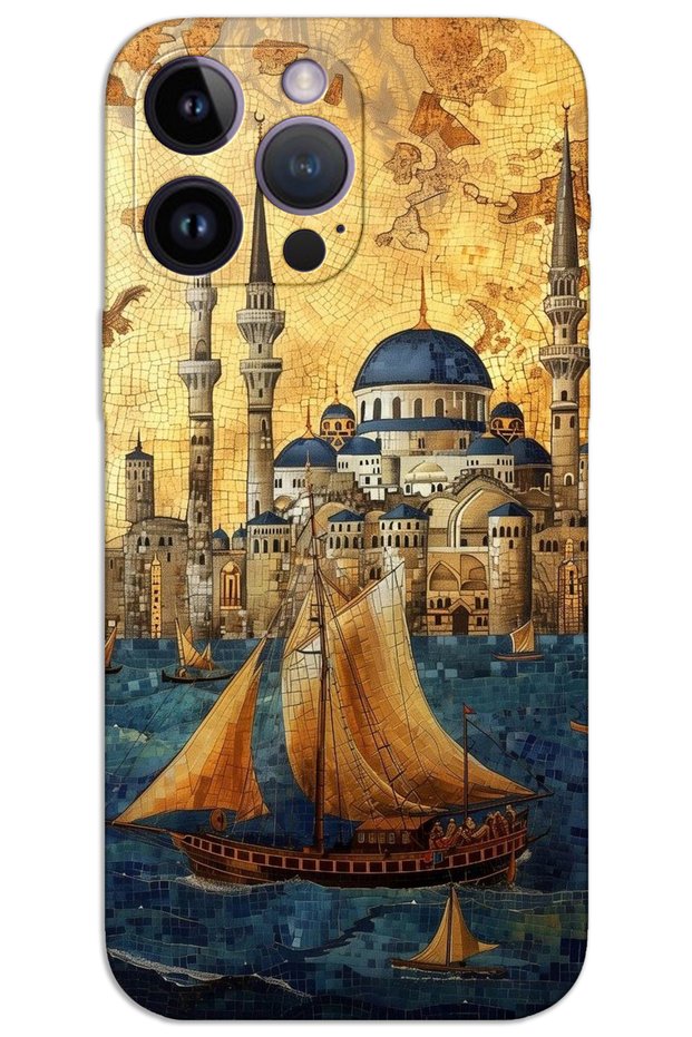 iPhone 14 Pro Max Case Hd Pattern Printed Back Cover - Sailing Süleymaniye