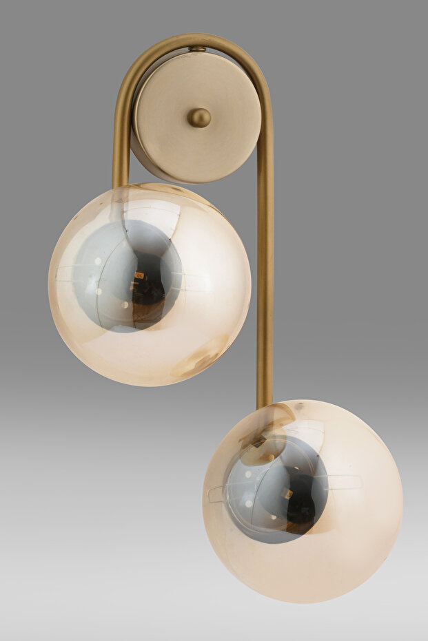 MANOLA 2'Lİ BAL GLOB CAMLI ESKİTME MODERN APLİK - 5