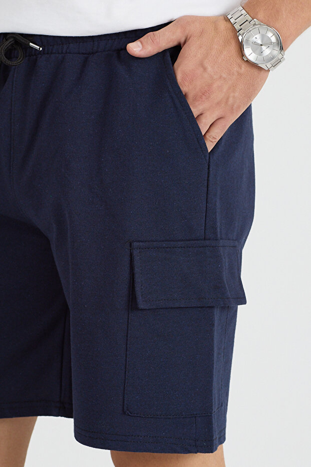 Unisex 3'lü Kargo Cepli Fit Şort - 6