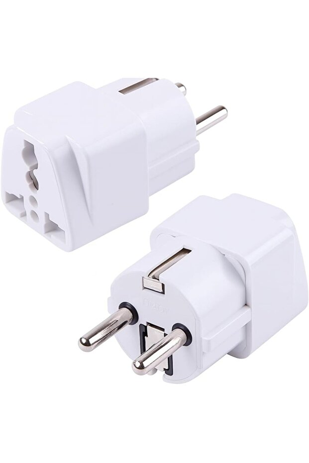 Uluslararası Seyahat Adaptörü 2’li Set, Tip C Avrupa + Tip G İngiltere Adaptör Fişi - 3