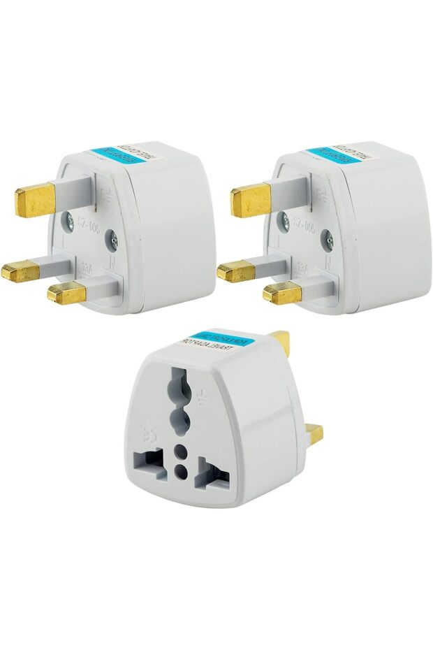 Uluslararası Seyahat Adaptörü 2’li Set, Tip C Avrupa + Tip G İngiltere Adaptör Fişi - 2