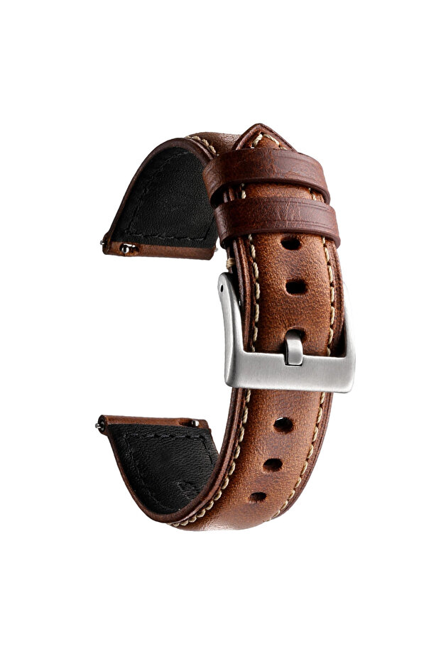 22mm Leather Bands | Samsung Galaxy Watch 3 45mm| Light Brown