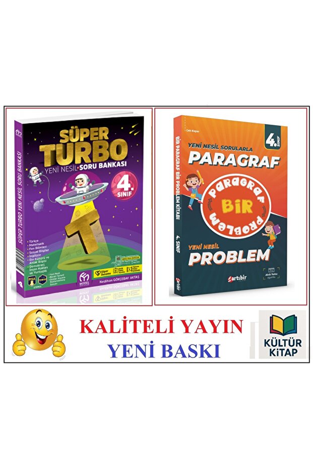 4. Sınıf Süper Turbo Yeni Nesil Soru Bankası & Bir Paragraf Bir Problem - 1